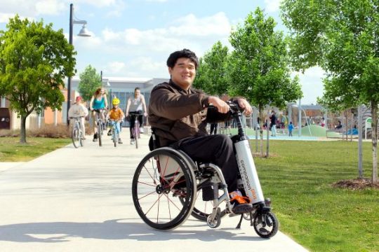 The Companion Plus Version installed in a wheelchair