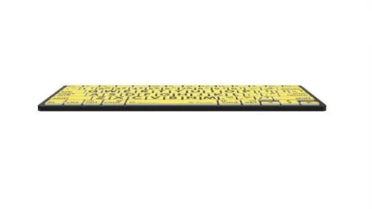 Logickeyboard Clavier XL Print Bluetooth Mini - Lettres noires sur fond
