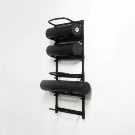 The 6-shelf version has a maximum weight limit of 17lbs (mounting hardware and foam rollers sold separately)
