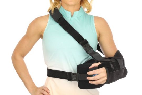Arm Sling Shoulder Immobilizer, Rotator Cuff Support Brace Adjustable  Comfortable Shoulder Arm Immobilizer Sling Swathe Breathable Shoulder  Support Brace for Injured Arm Hand Elbow Black