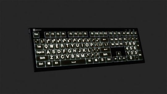 Braille with Large Print Keyboard Stickers Combined - Yellow Keys with Black Large Print Characters/Letters - Perfect for Visually Impaired