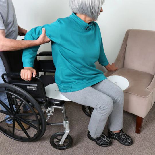 Easy transfer from wheelchair to chair or bed