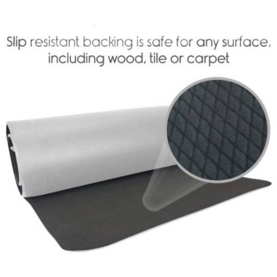 Picture shows the non-slip backing of the mat to prevent slipping as it is great for any surface