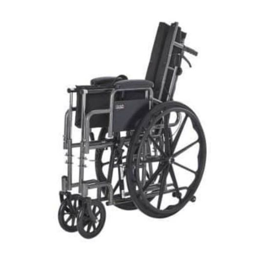 The wheelchair pictured folded up