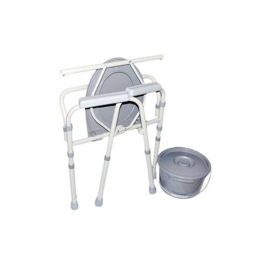 3-in-1 Commode Chair shown folded
