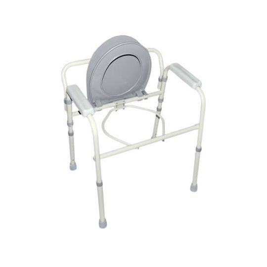 3-in-1 Folding Commode Chair shown without bucket