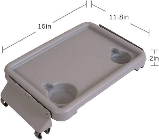 The Folding Walker Tray is two inches thick