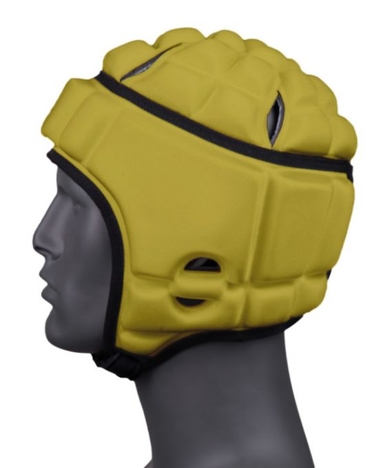 GameBreaker Pro Soft Shell Sports Helmet Side View in Vegas Gold
