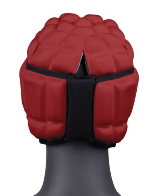 GameBreaker Pro Soft Shell Sports Helmet Back View in Red