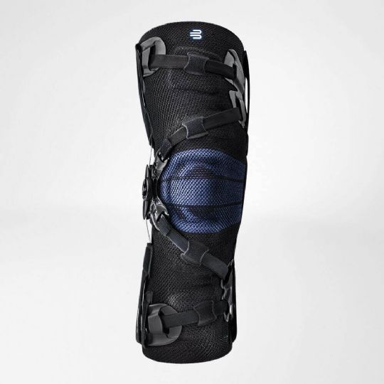 Front view of the genutrain oa knee brace featuring breathable fabric and adjustable straps for optimal support and comfort