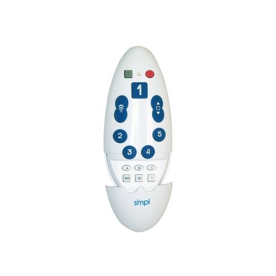 SiMPL Universal TV Remote with hidden keypad for secure setup