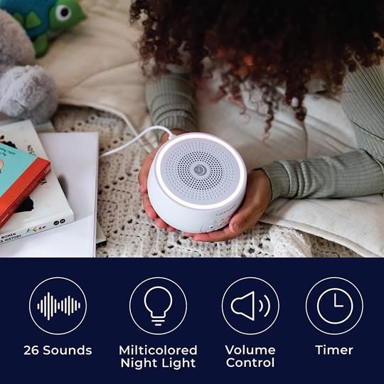 Yogasleep Dreamcenter: 26 Sounds, Multicolored Night Light, Volume Control, and Timer for Personalized Relaxation