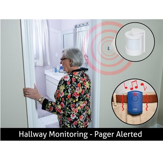 SiMPL Hallway Monitoring System alerts caregivers with portable pager