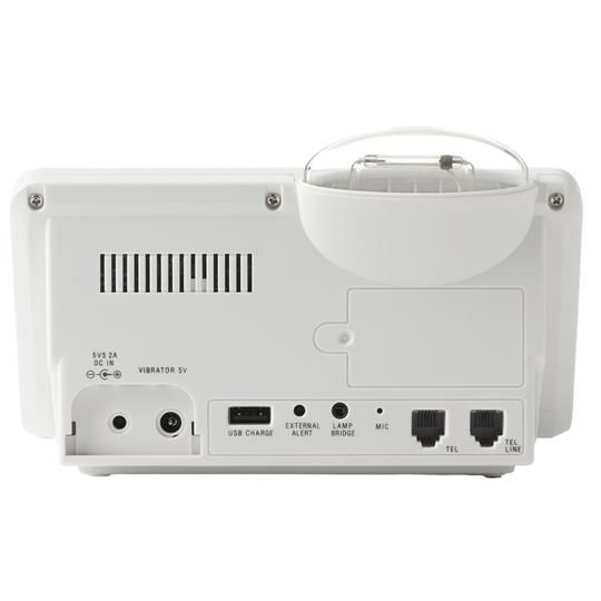 Rear View of Sonic Alert HomeAware II - Connectivity and Features