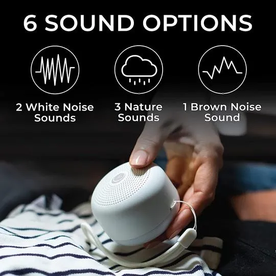 6 Sound Options: White Noise, Nature, and Brown Noise