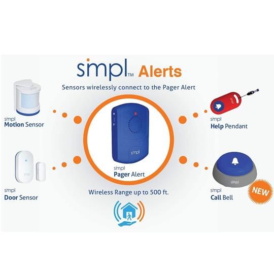 SiMPL Alerts System - Wireless sensors connect seamlessly with a range up to 500 ft for reliable notifications