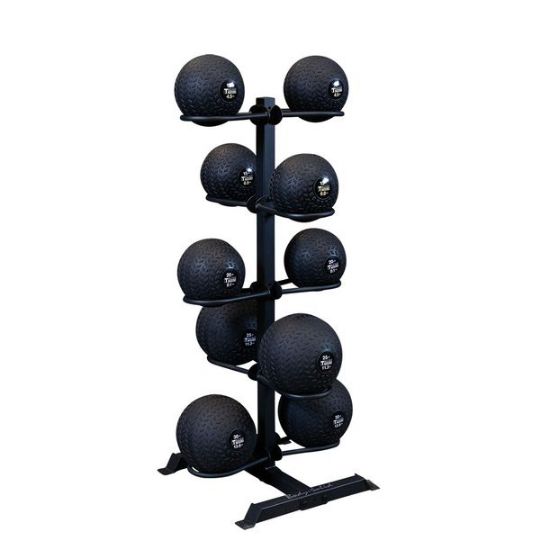 Body-Solid GMR20 Medicine Ball and Wall Ball Rack - Shown with Slam Balls (Not included)
