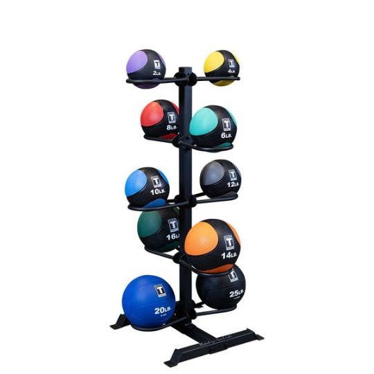 Body-Solid GMR20 Medicine Ball and Wall Ball Rack  - Shown with Medicine Balls (Not included)