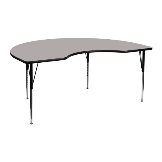 The  Kidney-Shaped Group Activity Table is shown above in the color Gray