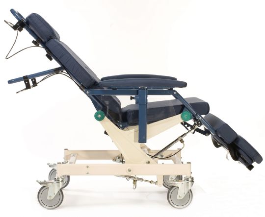 Human Care H-250 Convertible Patient Transfer in half tilted position