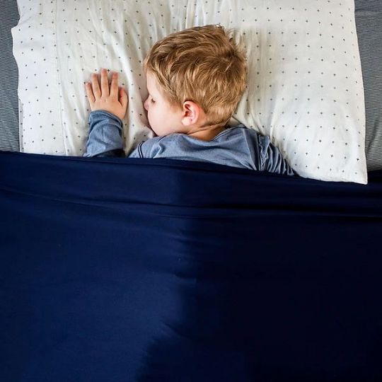 The Sensory Compression Sheet Blanket is lightweight without being constricting, making it a perfect addition to bedtime