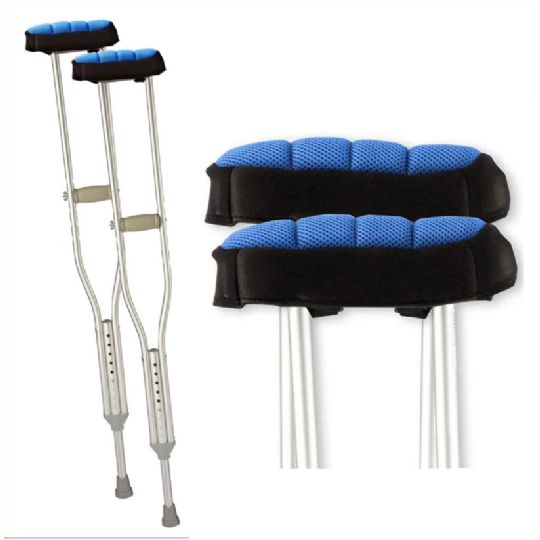 Designed to fit all standard underarm crutches, making it a versatile accessory for improving crutch comfort
