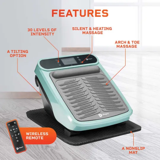 foot vibration massager Cupilo Vibration Foot Massager with Heat, Deep Kneading feet Massager for  Muscle Pain Relief, Plantar Fasciitis