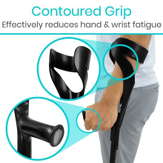 Contoured grip for reducing fatigue 