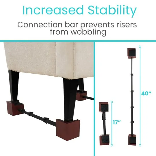 Increased Stability with Adjustable Connection Bar for Secure Furniture Support