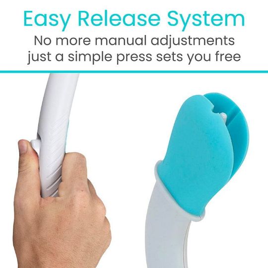 Close-up of the Vive Bathroom Wiping Aid showcasing the easy-release system for effortless tissue disposal