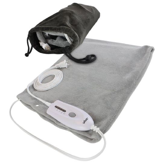 Vive ultrasoft heating pad with digital controller and travel bag