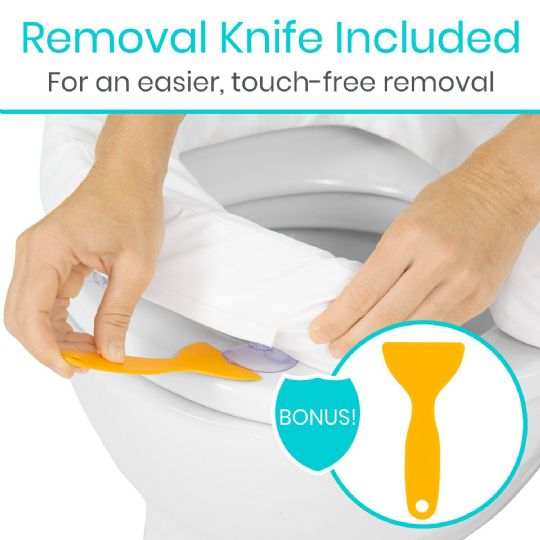 Includes a removal tool for easy, touch-free detachment