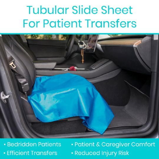 Vive Tubular Slide Sheet ensures smooth patient transfers, even in vehicles