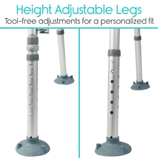 Legs can be adjusted for various heights