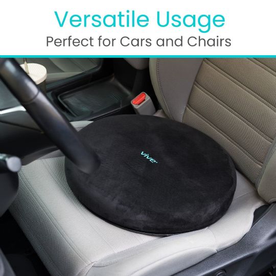 Versatile swivel cushion ideal for use in cars and chairs