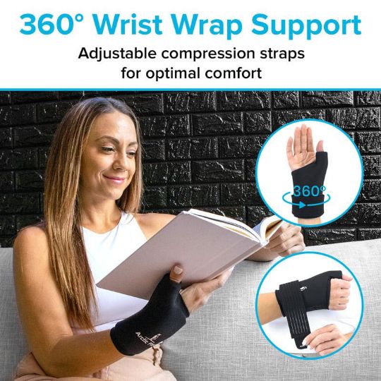 360° Wrist Wrap Support - Adjustable compression for ultimate comfort and mobility