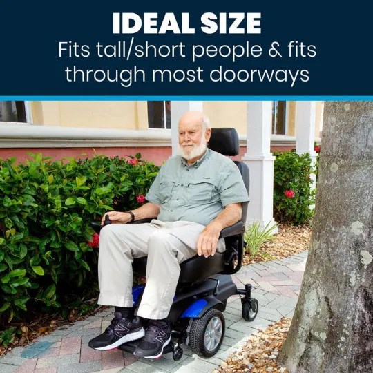 Ideal Size - Fits users of various heights and easily navigates through most doorways.