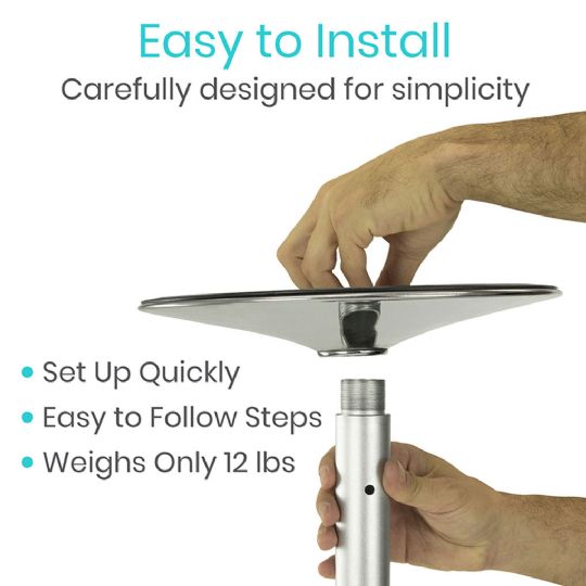 Quick and easy installation with lightweight 12 lb design