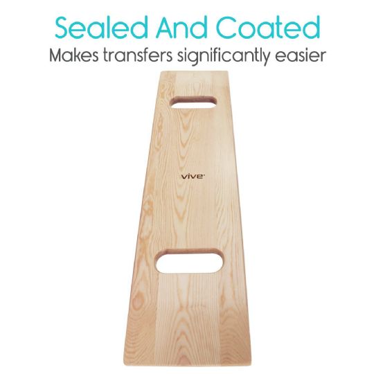 Sealed and coated Vive wooden transfer board for smooth, easy transfers