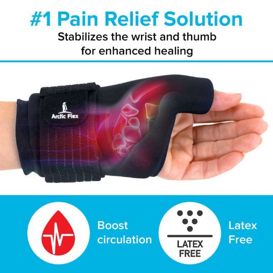 #1 Pain Relief Solution - Stabilizes wrist and thumb, boosts circulation, latex-free