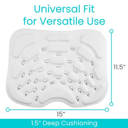 Universal fit with 1.5-inch deep cushioning for versatile use