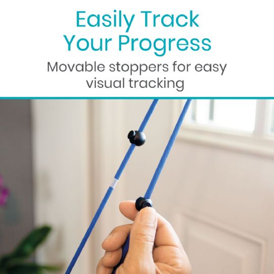 Track progress easily with movable stoppers for visual tracking