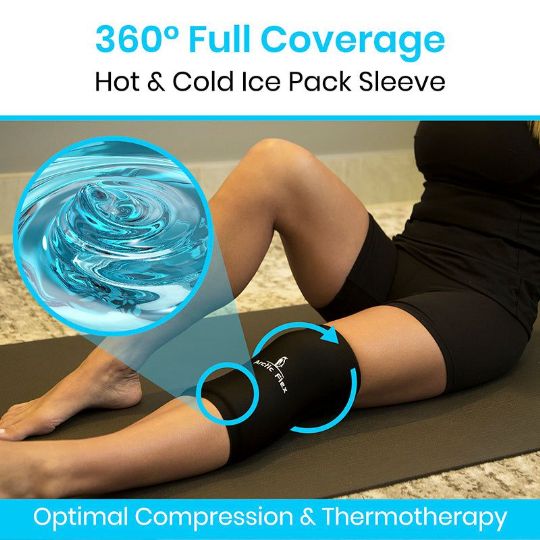 360 degree full coverage hot and cold sleeve for optimal compression and thermotherapy