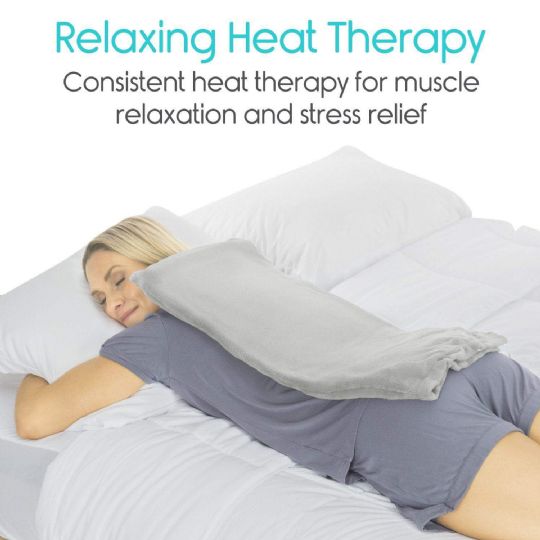 Relaxing heat therapy with Vive heating pad for muscle relaxation