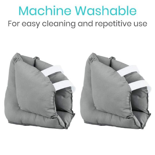 Machine washable heel pillows for easy cleaning and repeated use