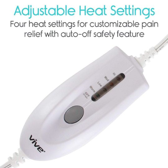 Vive heating pad controller with four adjustable heat settings