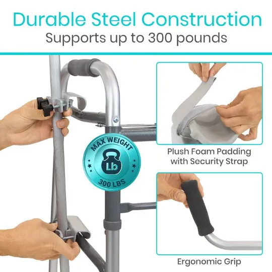 Durable Steel Construction with Plush Padding Supports Up to 300 Pounds