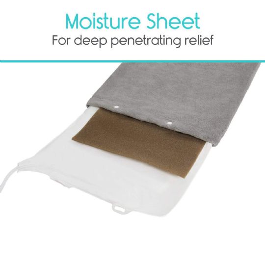 Moisture sheet for deep, penetrating heat relief therapy