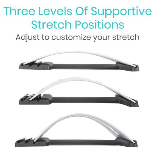 Three adjustable levels for personalized back stretch support