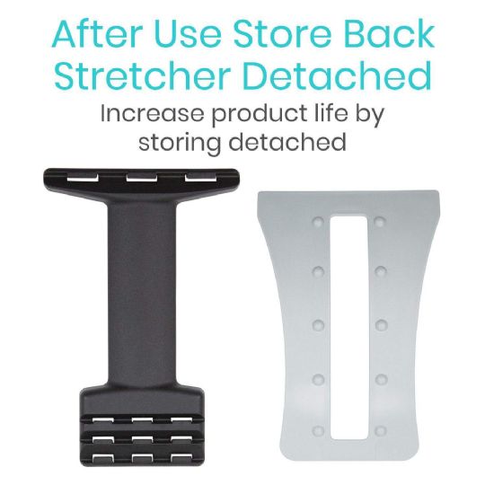 Store the back stretcher detached to extend its lifespan